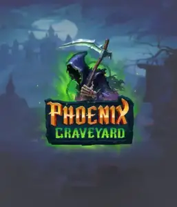 The eerie and atmospheric Phoenix Graveyard slot game interface by ELK Studios, featuring a mysterious graveyard setting. This image captures the slot's innovative expanding reels, enhanced by its gorgeous symbols and gothic theme. It vividly depicts the game's mythological story of resurrection, attractive for those drawn to the supernatural.