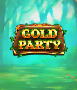 Enter the magical forest of the Gold Party game by Pragmatic Play, featuring a charming wooden sign engraved with golden letters. The background features a misty green forest that adds a mystical touch to the overall ambiance. Great for players who love enchanted forest settings, providing a delightful escape. 