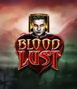 A dark and seductive view of the Blood Lust slot by ELK Studios, featuring gothic vampire symbols and a haunting castle backdrop. The visual emphasizes the slot's gothic aesthetic, enhanced by its innovative game mechanics, attractive for those fascinated by the allure of the undead.